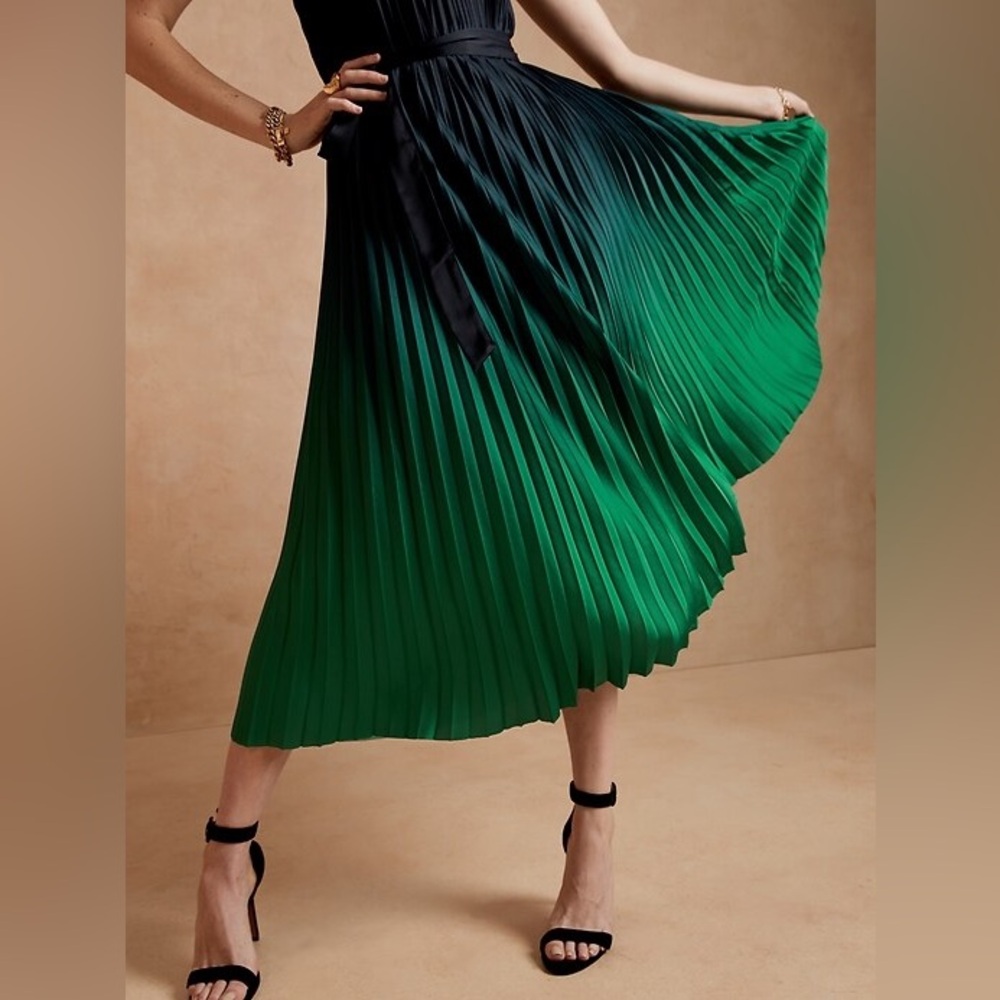 Banana Republic Ocean Emerald Ombré Skirt